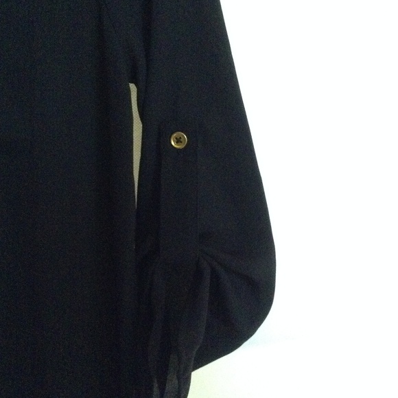 rue21 Black Semi Sheer Split Side Tunic Duster - Picture 6 of 9